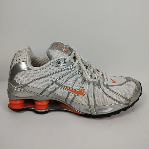 Y2K Nike Shox Turbo grey/orange streetwear retro active trainers womens 8 - Picture 1 of 9
